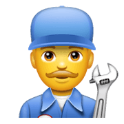 Emoji 👨‍🔧 Meccanico Uomo su WhatsApp 2.19.244.
