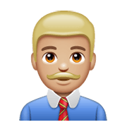 👨🏼‍💼 Emoji Oficinista Hombre: Tono De Piel Claro Medio en WhatsApp 2.19.244.