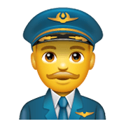 Emoji 👨‍✈️ Pilota Uomo su WhatsApp 2.19.244.