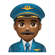 Émoji 👨🏾‍✈️ Pilote Homme : Peau Mate sur WhatsApp 2.19.244.
