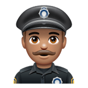 👮🏽‍♂️ Emoji Polizist: mittlere Hautfarbe WhatsApp 2.19.244.