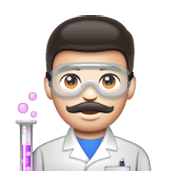 Emoji 👨🏻‍🔬 Scienziato: Carnagione Chiara su WhatsApp 2.19.244.