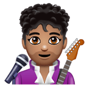 Emoji 👨🏽‍🎤 Cantante Uomo: Carnagione Olivastra su WhatsApp 2.19.244.