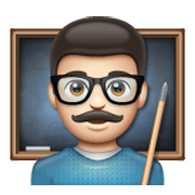 Emoji 👨🏻‍🏫 Professore: Carnagione Chiara su WhatsApp 2.19.244.