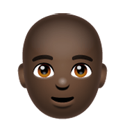 👨🏿‍🦲 Emoji Mann: dunkle Hautfarbe, Glatze WhatsApp 2.19.244.