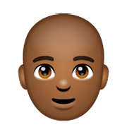 👨🏾‍🦲 Emoji Mann: mitteldunkle Hautfarbe, Glatze WhatsApp 2.19.244.