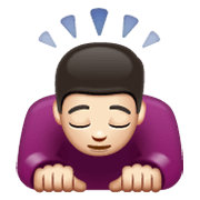 Emoji 🙇🏻‍♂️ Uomo Che Fa Inchino Profondo: Carnagione Chiara su WhatsApp 2.19.244.
