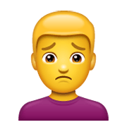 Emoji 🙍‍♂️ Uomo Corrucciato su WhatsApp 2.19.244.