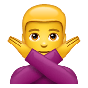 Emoji 🙅‍♂️ Uomo Con Gesto Di Rifiuto su WhatsApp 2.19.244.