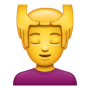 💆‍♂️ Emoji Mann, der eine Kopfmassage bekommt WhatsApp 2.19.244.