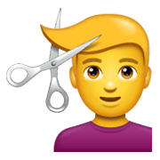 💇‍♂️ Emoji Homem Cortando O Cabelo na WhatsApp 2.19.244.