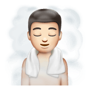 🧖🏻‍♂️ Emoji Hombre En Una Sauna: Tono De Piel Claro en WhatsApp 2.19.244.