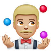 🤹🏼‍♂️ Emoji Jongleur: mittelhelle Hautfarbe WhatsApp 2.19.244.
