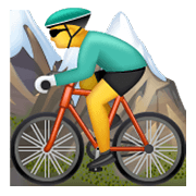 Emoji 🚵‍♂️ Ciclista Uomo Di Mountain Bike su WhatsApp 2.19.244.