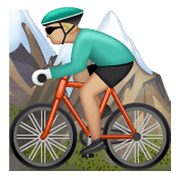 🚵🏼‍♂️ Emoji Homem Fazendo Mountain Bike: Pele Morena Clara na WhatsApp 2.19.244.