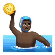 🤽🏿‍♂️ Emoji Homem Jogando Polo Aquático: Pele Escura na WhatsApp 2.19.244.