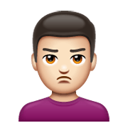 🙎🏻‍♂️ Emoji Hombre Haciendo Pucheros: Tono De Piel Claro en WhatsApp 2.19.244.