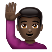 🙋🏿‍♂️ Emoji Homem Levantando A Mão: Pele Escura na WhatsApp 2.19.244.