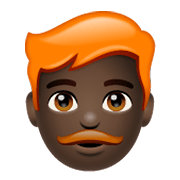 👨🏿‍🦰 Emoji Hombre: Tono De Piel Oscuro Y Pelo Pelirrojo en WhatsApp 2.19.244.