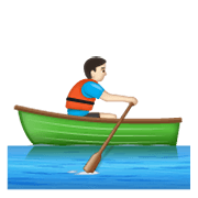 🚣🏻‍♂️ Emoji Mann im Ruderboot: helle Hautfarbe WhatsApp 2.19.244.