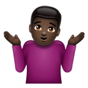 🤷🏿‍♂️ Emoji Homem Dando De Ombros: Pele Escura na WhatsApp 2.19.244.