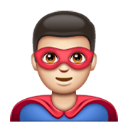 Émoji 🦸🏻‍♂️ Super-héros Homme : Peau Claire sur WhatsApp 2.19.244.