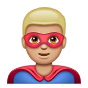 🦸🏼‍♂️ Emoji Superhéroe: Tono De Piel Claro Medio en WhatsApp 2.19.244.
