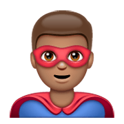 Emoji 🦸🏽‍♂️ Supereroe Uomo: Carnagione Olivastra su WhatsApp 2.19.244.