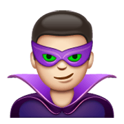 🦹🏻‍♂️ Emoji Homem Supervilão: Pele Clara na WhatsApp 2.19.244.