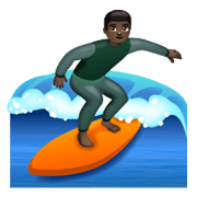 🏄🏿‍♂️ Emoji Homem Surfista: Pele Escura na WhatsApp 2.19.244.