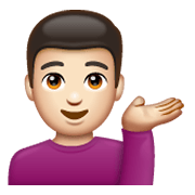 💁🏻‍♂️ Emoji Infoschalter-Mitarbeiter: helle Hautfarbe WhatsApp 2.19.244.