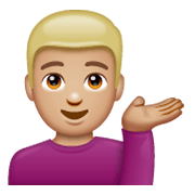 💁🏼‍♂️ Emoji Infoschalter-Mitarbeiter: mittelhelle Hautfarbe WhatsApp 2.19.244.