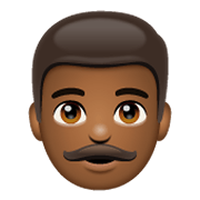 👨🏾 Emoji Homem: Pele Morena Escura na WhatsApp 2.19.244.