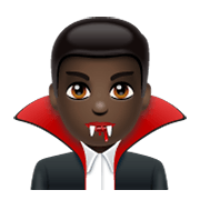 Émoji 🧛🏿‍♂️ Vampire Homme : Peau Foncée sur WhatsApp 2.19.244.