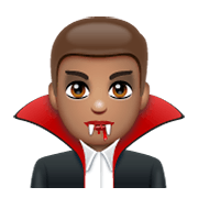 Émoji 🧛🏽‍♂️ Vampire Homme : Peau Légèrement Mate sur WhatsApp 2.19.244.