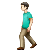 Emoji 🚶🏻‍♂️ Uomo Che Cammina: Carnagione Chiara su WhatsApp 2.19.244.