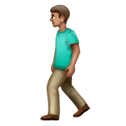 Emoji 🚶🏽‍♂️ Uomo Che Cammina: Carnagione Olivastra su WhatsApp 2.19.244.