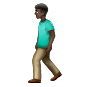 Emoji 🚶🏿‍♂️ Uomo Che Cammina: Carnagione Scura su WhatsApp 2.19.244.