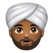 👳🏾‍♂️ Emoji Homem Com Turbante: Pele Morena Escura na WhatsApp 2.19.244.