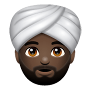 Emoji 👳🏿‍♂️ Uomo Con Turbante: Carnagione Scura su WhatsApp 2.19.244.