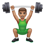 🏋🏽‍♂️ Emoji Homem Levantando Peso: Pele Morena na WhatsApp 2.19.244.