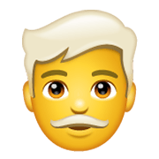Emoji 👨‍🦳 Uomo: Capelli Bianchi su WhatsApp 2.19.244.
