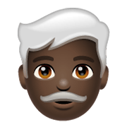 👨🏿‍🦳 Emoji Mann: dunkle Hautfarbe, weißes Haar WhatsApp 2.19.244.