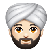 👳🏻 Emoji Persona Con Turbante: Tono De Piel Claro en WhatsApp 2.19.244.