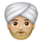 👳🏼 Emoji Persona Con Turbante: Tono De Piel Claro Medio en WhatsApp 2.19.244.