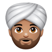 👳🏽 Emoji Persona Con Turbante: Tono De Piel Medio en WhatsApp 2.19.244.