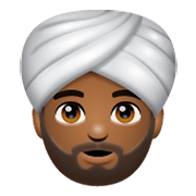 👳🏾 Emoji Person mit Turban: mitteldunkle Hautfarbe WhatsApp 2.19.244.