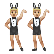 👯🏼‍♂️ Emoji Hombres Con Orejas De Conejo, Tono De Piel Claro Medio en WhatsApp 2.19.244.