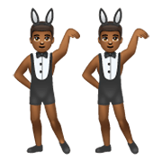 👯🏾‍♂️ Emoji Hombres Con Orejas De Conejo, Tono De Piel Oscuro Medio en WhatsApp 2.19.244.