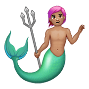 🧜🏽‍♂️ Emoji Sirena Hombre: Tono De Piel Medio en WhatsApp 2.19.244.